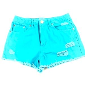 Forever 21 F21 Blue High Rise Waisted Shorts 28